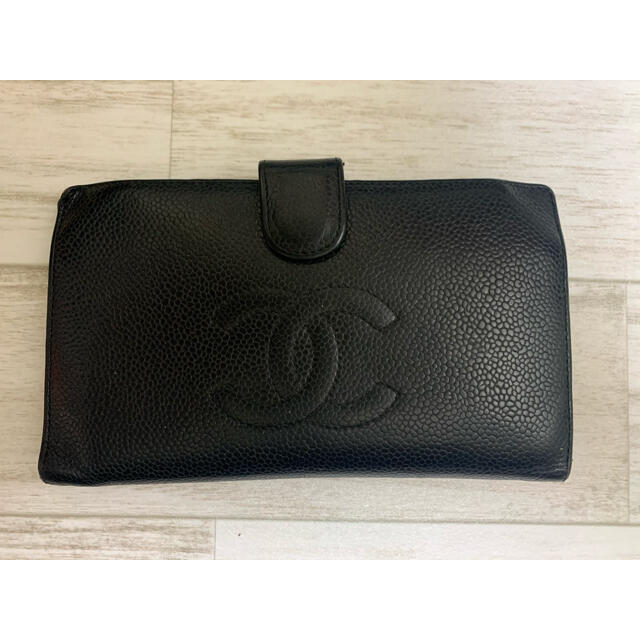 CHANEL(シャネル)のまやげん様専用☆CHANEL 黒　財布 レディースのファッション小物(財布)の商品写真