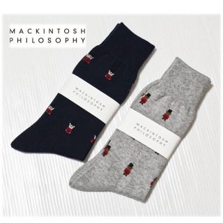 マッキントッシュフィロソフィー(MACKINTOSH PHILOSOPHY)の 《マッキントッシュ》新品 カジュアルソックス4足セット 紺 灰 25~26cm(ソックス)