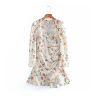 ザラ(ZARA)の🌸春先行💐3468◆花柄 ワンピース(ミニワンピース)