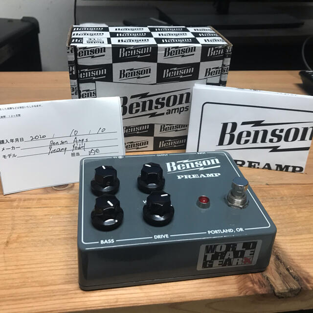 Benson Preamp / Benson Amps エフェクター Benson Preamp / Benson Amps エフェクター
