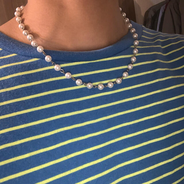 パールネックレス　pearl necklace  メンズのアクセサリー(ネックレス)の商品写真