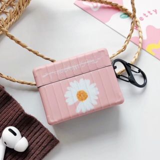 AirPods Proケースカバー　デイジー　ピンク(ヘッドフォン/イヤフォン)