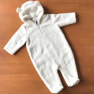 ベビーギャップ(babyGAP)のbaby GAP ロンパース カバーオール アウター 70cm 白 ホワイト(カバーオール)