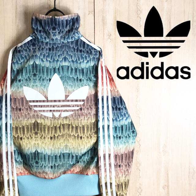 adidas(アディダス)のadidas アディダス ジャージ ブルゾン ファーム コラボ デカロゴ レア レディースのジャケット/アウター(ブルゾン)の商品写真