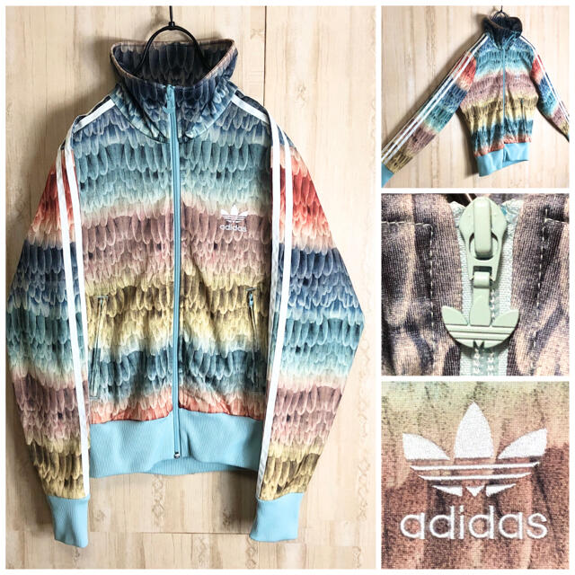 adidas(アディダス)のadidas アディダス ジャージ ブルゾン ファーム コラボ デカロゴ レア レディースのジャケット/アウター(ブルゾン)の商品写真