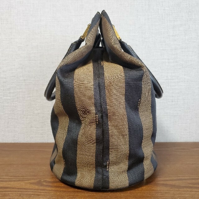 【希少】FENDI PEQUIN ペカン バケツ型バッグ ストライプ ハンドバ