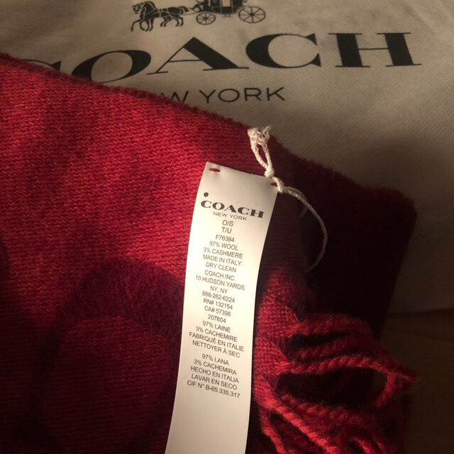 COACH(コーチ)の売り尽くし最終特価！COACH 大判 ストール 新品未使用 レディースのファッション小物(ストール/パシュミナ)の商品写真