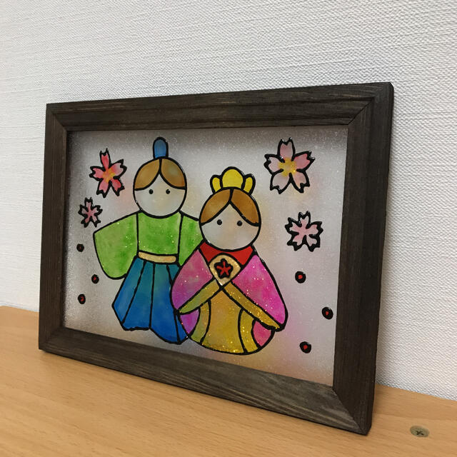 ステンドグラス風 ひな祭り 雛人形 ひな人形 〜❤︎hinamatsuri❤︎〜 ステンドグラス風 ひな祭り 雛人形 ひな人形 〜❤︎hinamatsuri❤︎〜