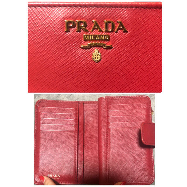 最終値下げ。PRADA 二つ折り財布 - 財布