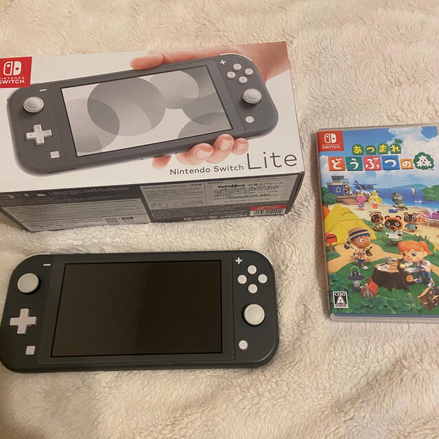 Nintendo Switch(ニンテンドースイッチ)のNintendo Switch  Lite gray 任天堂　どうぶつの森 エンタメ/ホビーのゲームソフト/ゲーム機本体(携帯用ゲーム機本体)の商品写真