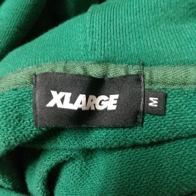 XLARGE(エクストララージ)のXLARGE スウェット パーカー フーディー 緑 M 刺繍 ロゴ メンズのトップス(パーカー)の商品写真
