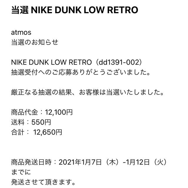 NIKE(ナイキ)のNIKE DUNK LOW RETRO US10 28.0cm メンズの靴/シューズ(スニーカー)の商品写真