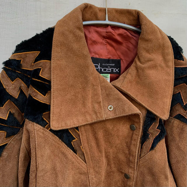 Grimoire(グリモワール)の80's Vintage Fur trimmed suede jacket レディースのジャケット/アウター(ライダースジャケット)の商品写真