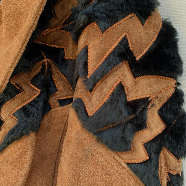 Grimoire(グリモワール)の80's Vintage Fur trimmed suede jacket レディースのジャケット/アウター(ライダースジャケット)の商品写真