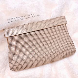 【vintage】メタルメッシュ クラッチバッグ　美品　ヴィンテージ(クラッチバッグ)