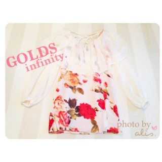 ゴールズインフィニティ(GOLDS infinity)のGOLDS infinity バラ柄♡(ミニワンピース)