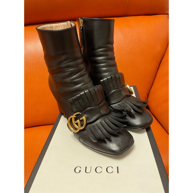 Gucci(グッチ)のGUCCI ショートブーツ　マーモント　ブーツ レディースの靴/シューズ(ブーツ)の商品写真