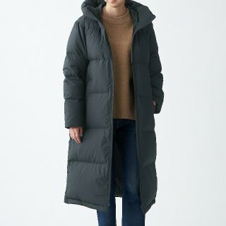 ムジルシリョウヒン(MUJI (無印良品))の◆新品◆ 無印良品 水を弾くロングダウンコート／M／黒 (ダウンコート)