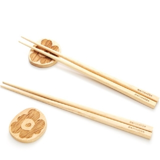 マリメッコ(marimekko)のmarrimekkoマリメッコお箸、箸置きセット　ウニッコ(カトラリー/箸)