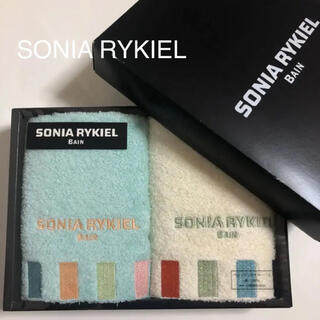 ソニアリキエル(SONIA RYKIEL)のSONIA RYKIEL ソニアリキエル ウォッシュタオル ２枚セット(タオル/バス用品)