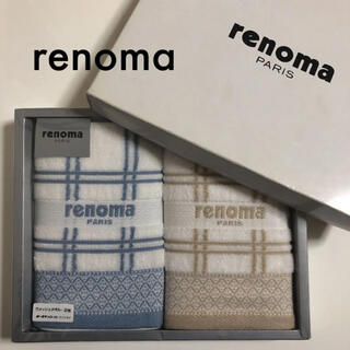 レノマ(RENOMA)のrenoma パリス レノマ ウォッシュタオル 2枚セット 新品未開封(タオル/バス用品)
