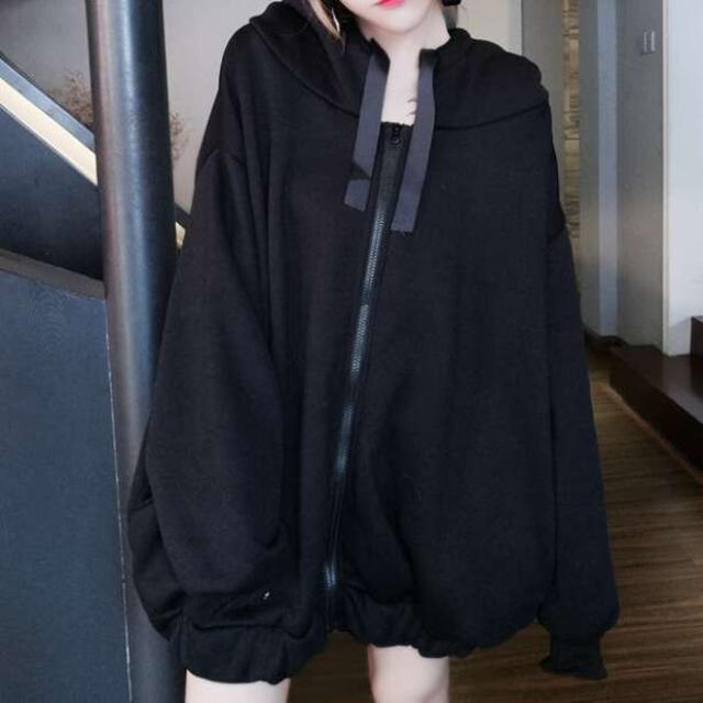 セール 韓国 ファッション 大人かわいい プチプラ パーカー 黒の通販 By Xii S Shop ラクマ