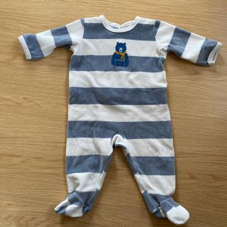 プチバトー(PETIT BATEAU)のプチバトー　足付きカバーオール　6m/67cm(カバーオール)