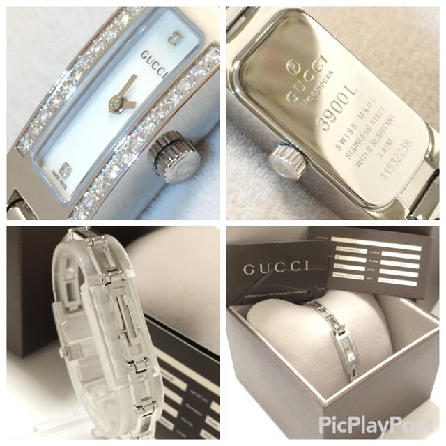 Gucci(グッチ)の8.超美品 グッチ GUCCI 時計 3900L 26P ダイヤモンド レディースのファッション小物(腕時計)の商品写真