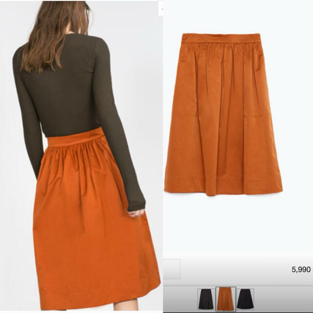 ZARA(ザラ)のザラ　ZARA ミディ丈スカート　ふんわりスカート　ロングスカート レディースのスカート(ロングスカート)の商品写真