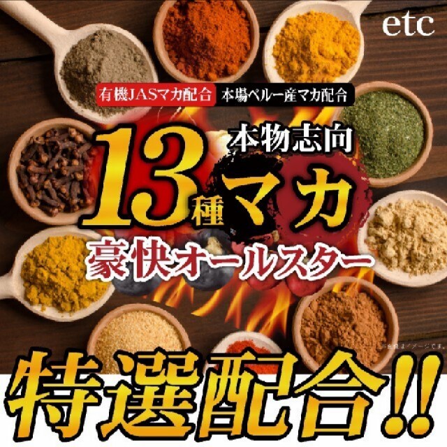 【新品未開封】 13種マカ 6ヶ月分 高麗人参 トンカットアリ すっぽん 亜鉛 食品/飲料/酒の健康食品(その他)の商品写真