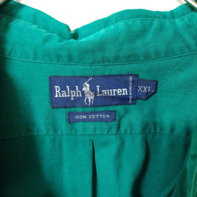 POLO RALPH LAUREN(ポロラルフローレン)のビッグサイズ　オーバーサイズ　ラルフローレン　BDシャツ　グリーン　XXL メンズのトップス(シャツ)の商品写真