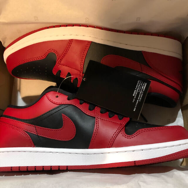 NIKE jordan 1 low bred 26.5 新品　国内 ジョーダンスニーカー