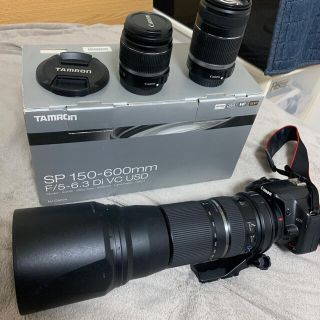 キヤノン(Canon)のEOS kiss X2 、TAMRON の望遠レンズ、SLIKの一脚のセット(デジタル一眼)