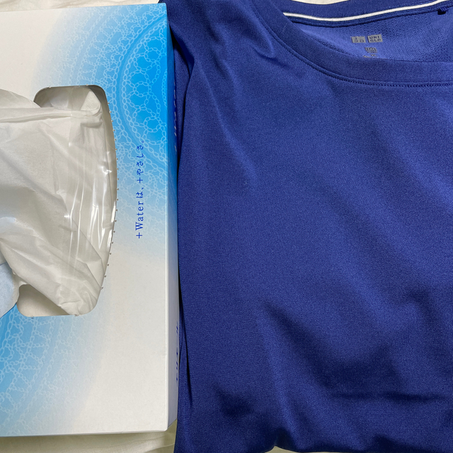 UNIQLO(ユニクロ)の【UNIQLO】ドライクールネックT 半袖　XL レディースのトップス(Tシャツ(半袖/袖なし))の商品写真