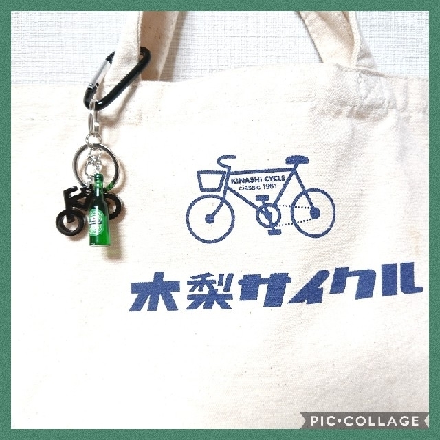 【mimi様専用】キーホルダー 木梨サイクル×自転車マスコット ハイネケン  レディースのファッション小物(キーホルダー)の商品写真