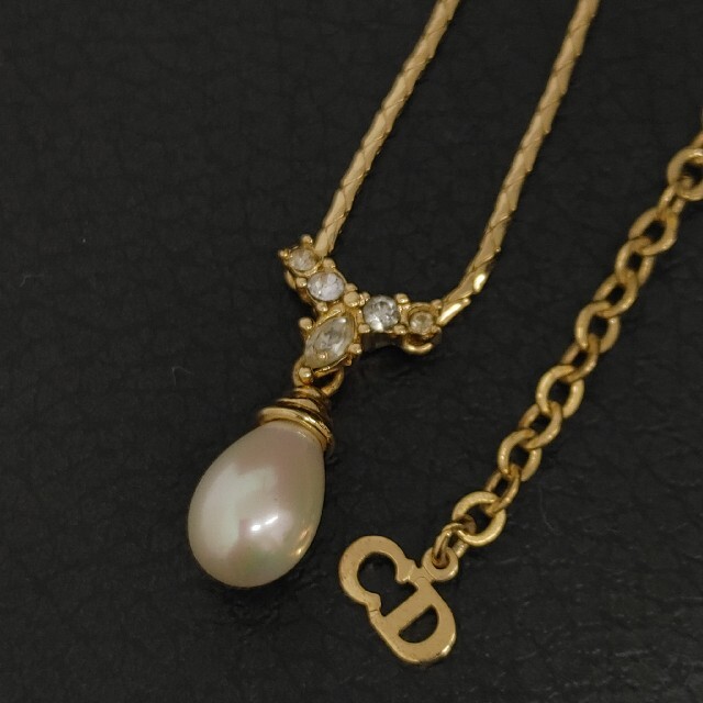 Dior ディオール ネックレス ゴールドカラー 真珠 パール 2