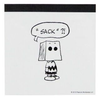 Snoopy チャーリーブラウン Sack スクエアメモ メモ スヌーピー Peanutsの通販 ラクマ