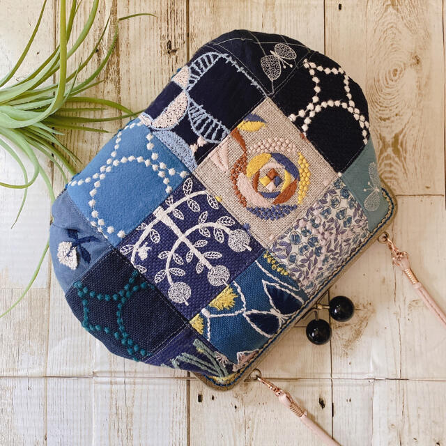 ミナペルホネン ハンドメイド がま口 ショルダー バッグ ポーチ パッチ ミナペルホネン ハンドメイド がま口 ショルダー バッグ ポーチ パッチ