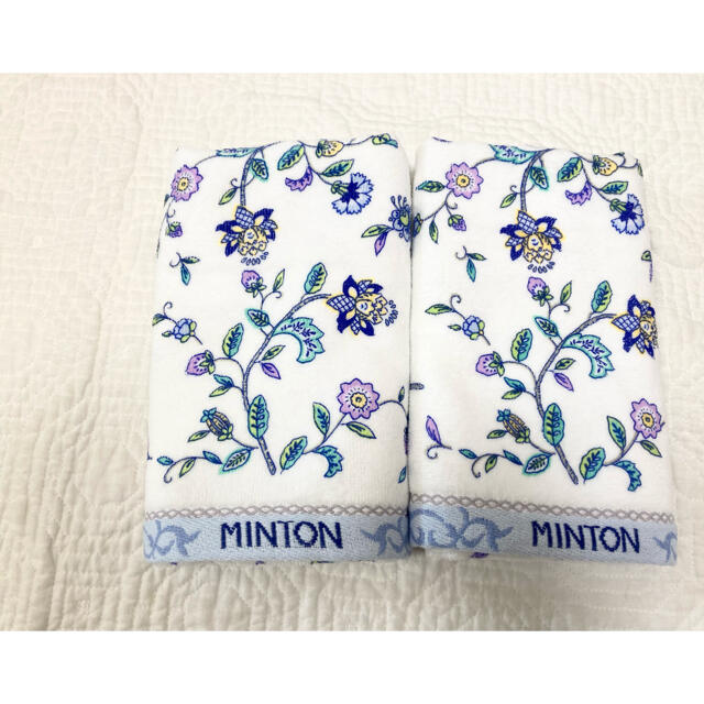 MINTON(ミントン)の新品未使用MINTONミントンフェイスタオル2枚　ハドンホール　タオル美術館 インテリア/住まい/日用品の日用品/生活雑貨/旅行(タオル/バス用品)の商品写真