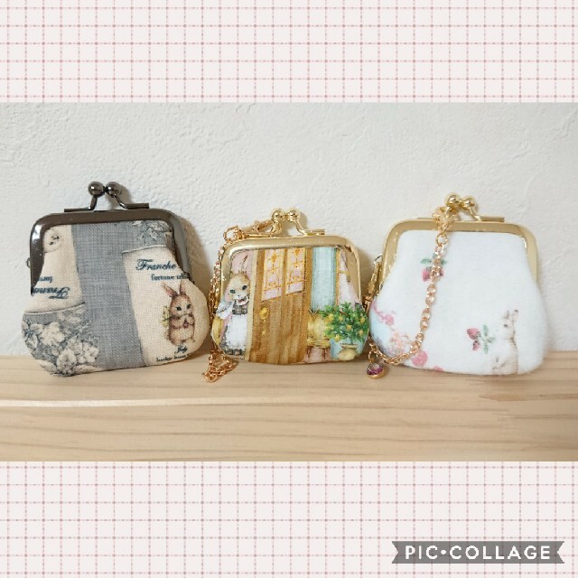 franche lippee(フランシュリッペ)のゆぅゆ052 4さま専用です♪ミニがま口3点おまとめ ハンドメイドのファッション小物(ポーチ)の商品写真