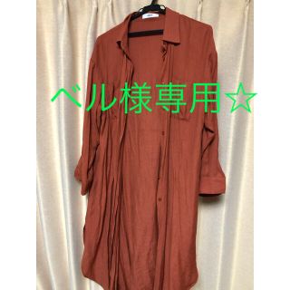 オゾック(OZOC)の【美品】OZOC  ロングシャツ　シャツワンピース　サイズ38(シャツ/ブラウス(長袖/七分))