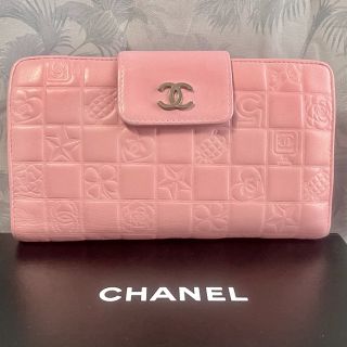 シャネル(CHANEL)のCHANEL シャネル　財布　美品！　アイコンライン　ラムスキン　ピンク(財布)