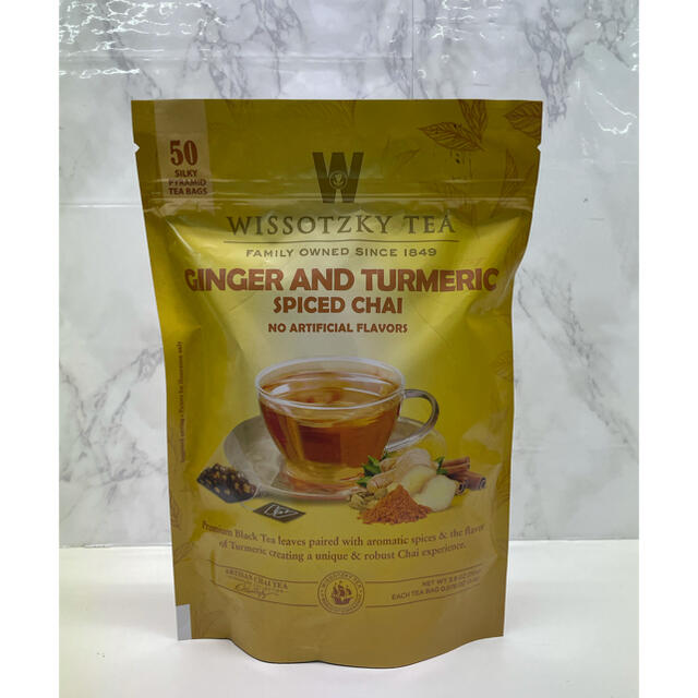 コストコ(コストコ)のWISSOTZKY TEA  ヴィソツキー ジンジャー&ターメリックチャイティー 食品/飲料/酒の飲料(茶)の商品写真