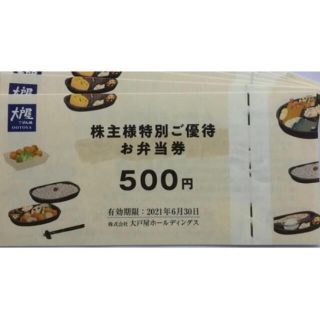 大戸屋 株主優待券 1000円分 2021年6月期限(レストラン/食事券)