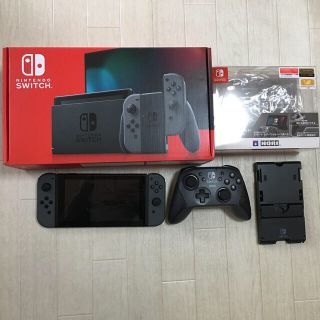 ニンテンドースイッチ(Nintendo Switch)のニンテンドースイッチ(グレー) 本体　セット(家庭用ゲーム機本体)