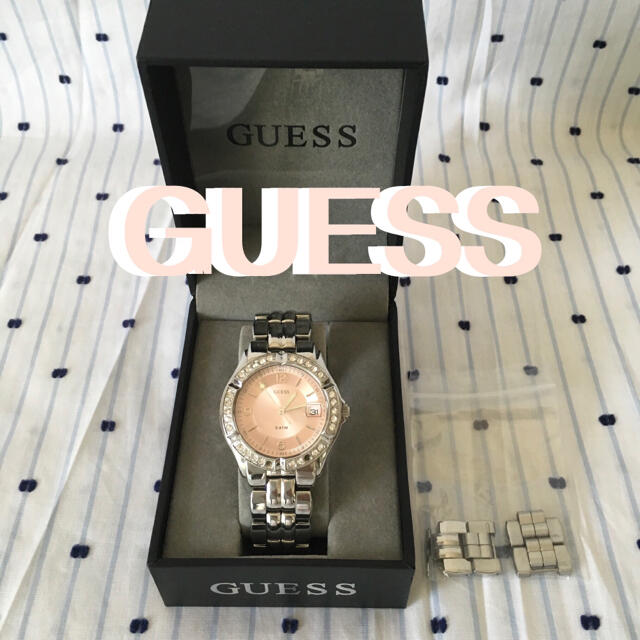 GUESS(ゲス)のGUESS ゲスUS限定　ラインストーンウォッチ　耐水性　腕時計 レディースのファッション小物(腕時計)の商品写真