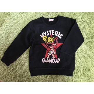 ヒステリックミニ(HYSTERIC MINI)のヒスミニ 新品 黒 トレーナー セール  裏起毛　暖かい(Tシャツ/カットソー)