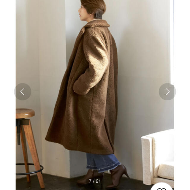 ZARA(ザラ)のリエディ ロングチェスターコート レディースのジャケット/アウター(毛皮/ファーコート)の商品写真