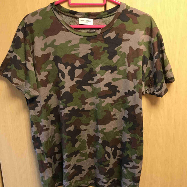 正規 Saint Laurent サンローランパリ 迷彩 Tシャツ 正規 Saint Laurent サンローランパリ 迷彩 Tシャツ