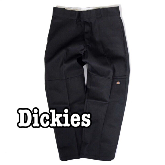 【初回限定】 Dickies - ブラック ダブルニーワークパンツ　w34 新品　Dickies ワークパンツ/カーゴパンツ